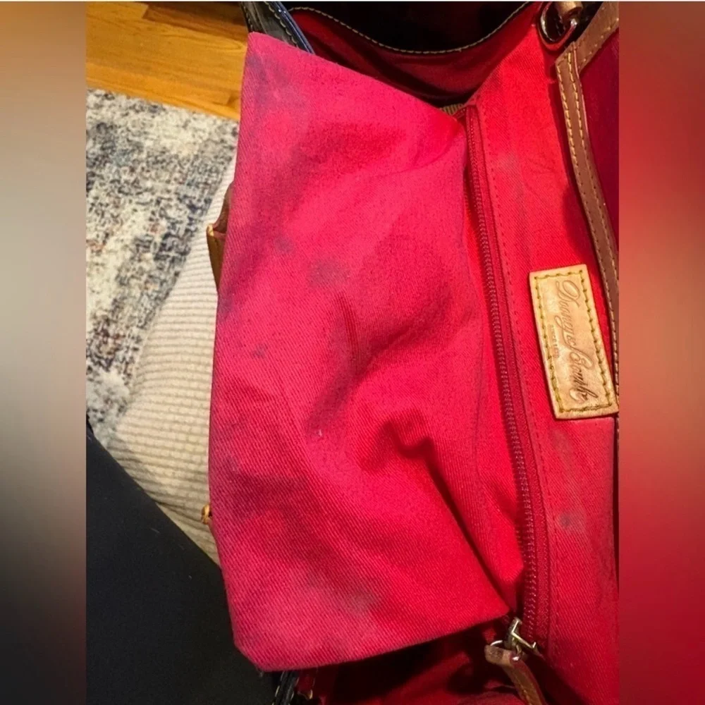 Dooney & Bourke All Leather - Black Patent and Tan